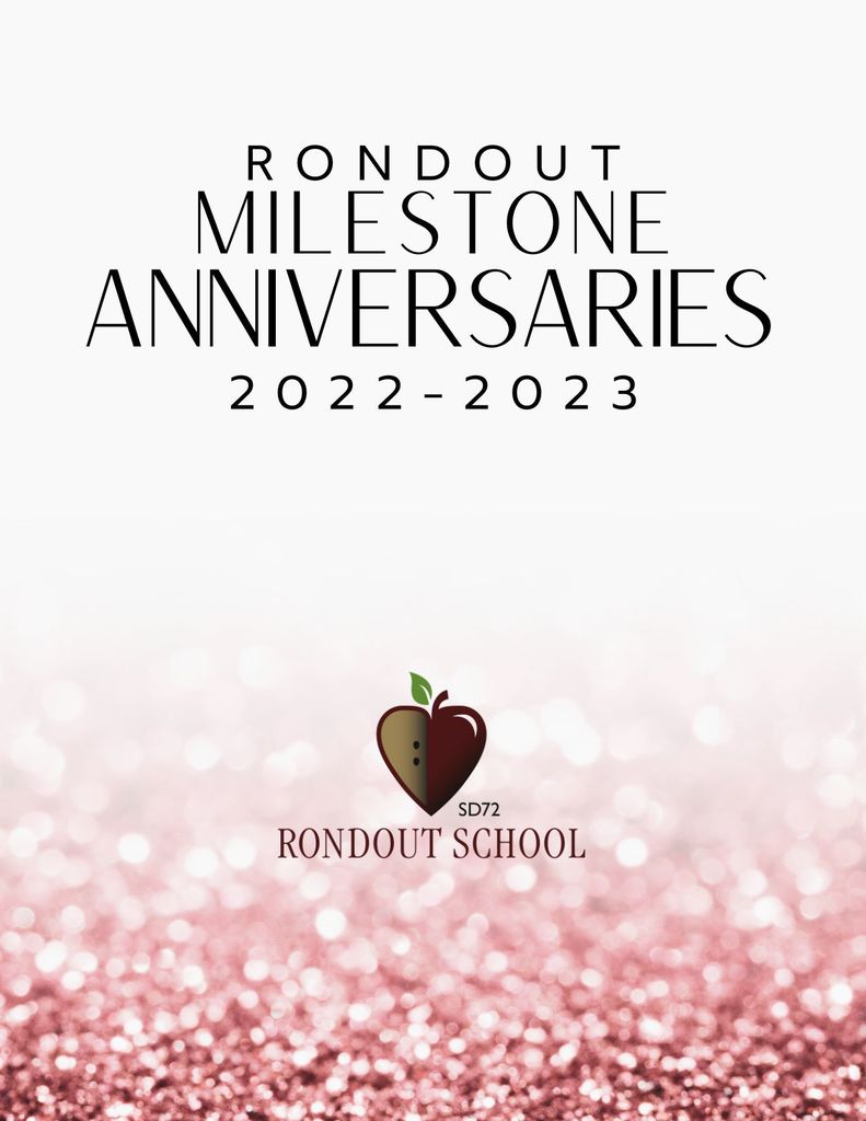 Rondout Milestone Anniversaries 2022-2023